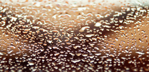 brown drop of water. Abstract background