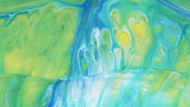 Abstract light pastel streams flow along the plane on a blue background. Marble texture. Abstract Grunge Art Inc. Dot Spread Explosion Explosion Background. Fluid art. Very Beautiful Abstract Color De