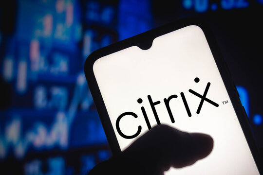 April 27, 2021, Brazil. In this photo illustration the Citrix Systems logo seen displayed on a smartphone screen.