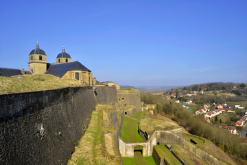 Fototapeta na wymiar Montmédy (55600) depuis la citadelle, département de la Meuse en région Grand Est, France