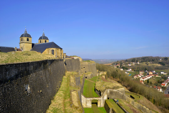 Montmédy (55600) depuis la citadelle, département de la Meuse en région Grand Est, France