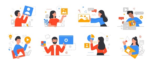 Fototapeta premium Landing page websites design