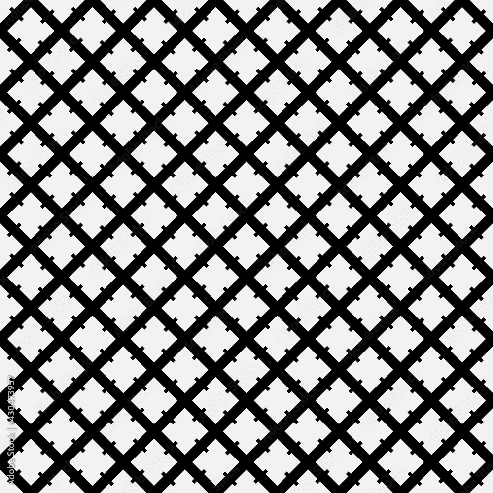 Poster Diagonal vector white rhombuses pattern. Vector.