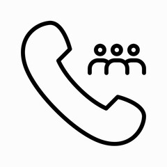 group call icon for multi-person voice calls symbol.