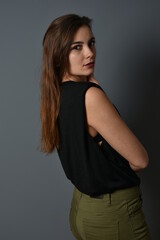 Regard séducteur d'une femme