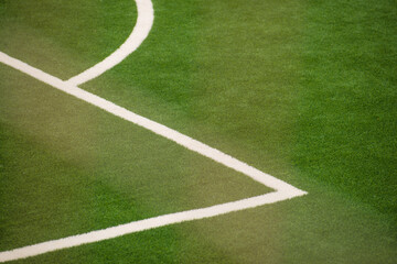 Fototapeta premium Close up photo background of football arena stadium with green grass