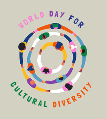 Cultural Diversity Day people friend circle round