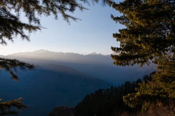 Fototapeta na wymiar Sunrise over the Himalayan mountains