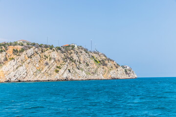 Fototapeta na wymiar views of the coast of Yalta from the sea, Crimea