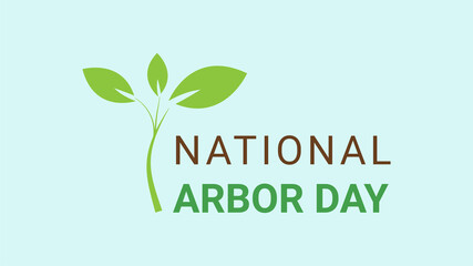 Happy Arbor Day, 29th April, planting tree and growth plant campaign for the environment, vector illustration