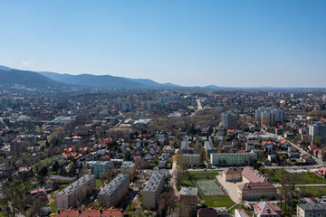 panorama of the city in southern Poland - Bielsko Biała