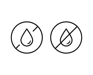 Oil free or no trans fat food product dietary label flat vector icon for apps and websites