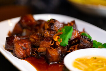 Delicious looking Chinese Dish of pork belly 