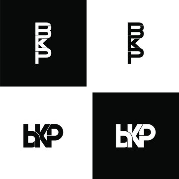 bkp letter original monogram logo design