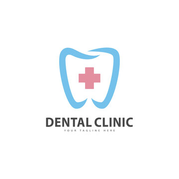 Tooth icon template logo design for dental clinic