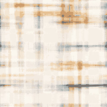 Knit wool plaid background pattern. Traditional warm checkered handmade stitch texture effect. Seamless masculine tweed effect fabric. Melange winter tartan all over print.