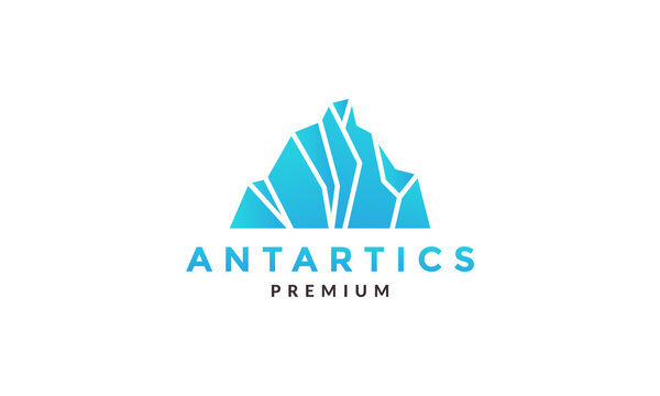 abstract iceberg antarctic logo vector symbol icon design graphic illustration