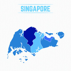 Singapore Detailed Map With Regions