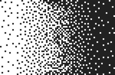 Pixel background, monochrome. Vector solvent illustration, gradient, technologies.