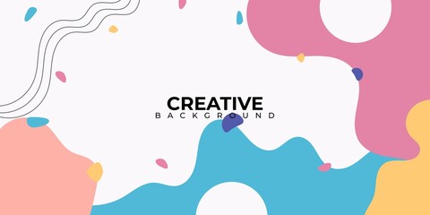 Creative artistic geometric shapes, colorful abstract background. It is suitable for banner, poster, cover, card, invitation, etc.