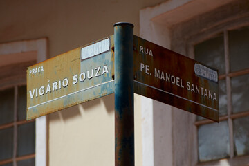 Obraz premium Placa de rua, Vale do Capão.