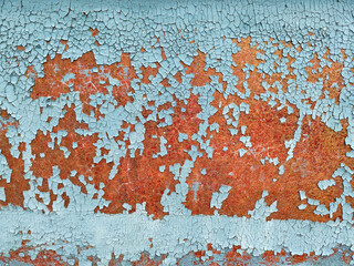 Rusty metal background with streaks of rust. Corroded metal background. Rust stains. Rystycorrosion.