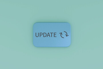 Update Button Icon 3d illustration.