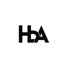 hba letter original monogram logo design