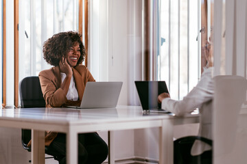 African american businesswoman on the meeting