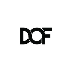 dof letter original monogram logo design