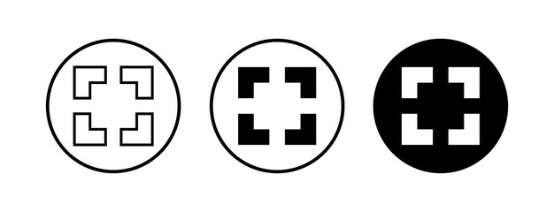 Fullscreen Icons set. Expand to full screen icon for apps and websites. Fullscreen sign icon. Arrows symbol