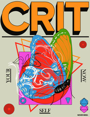 Butterfly with slogan Vector design for t-shirt graphics, banner, fashion prints, slogan tees, stickers, flyer, posters and other creative uses