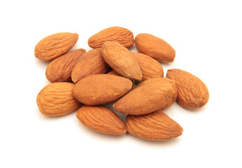 Almonds isolated on white background