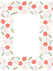 シンプル梅のフレーム