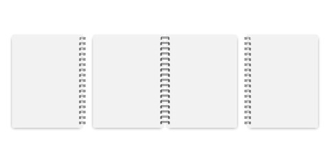 Ruled notepads. Book cover for paper design. Realistic book cover. notebook mockup isolated. Vector illustration. Stock image. EPS 10.