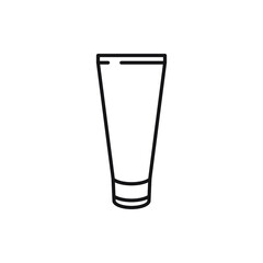 Pictograph of toothpaste for template logo, icon, and identity vector designs.