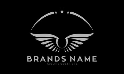 Luxury wings vector logo