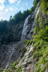 Fototapeta na wymiar The Waldbachstrub Waterfall, Austria, Hallstatt, Escherntal.