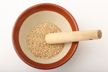 白煎り胡麻　すり鉢