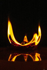 burning boat