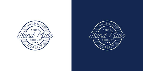 Illustrations of hand made label stamp  sticker  product design.