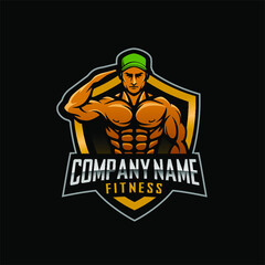 Logo fitness saluted army VECTOR