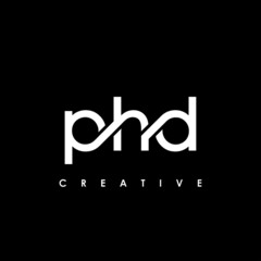 PHD Letter Initial Logo Design Template Vector Illustration - obrazy, fototapety, plakaty