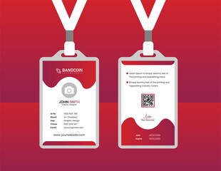 corporate id card design, office id card design, agency id card design template, vector file, easy editable file