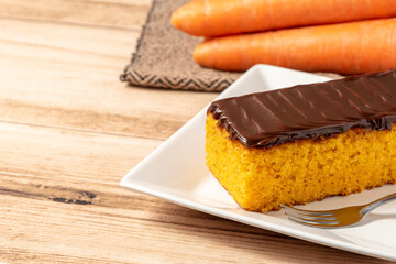 carrot cake on a plate