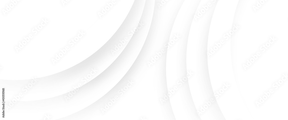Poster abstract flowy elegant pattern. minimalist empty striped blank bg. white silver soft wavy universal 