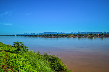landscape with mekong river