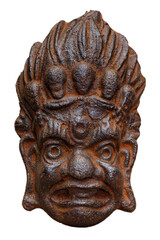 Traditional cast-iron mask of Mahakala