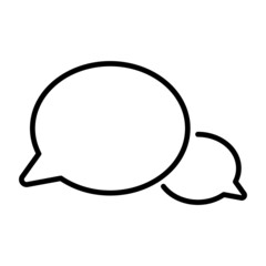 Text icon, chat speech icon. Graphic elements, simple design.
