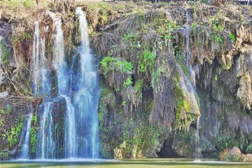Waterfall at Krause Springs in Central Texas